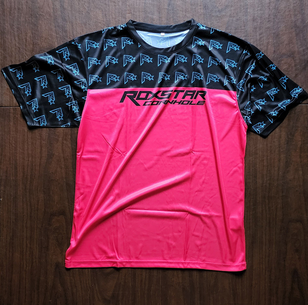 Jersey Short Sleeve T-Shirt | D14a | Pink/Black