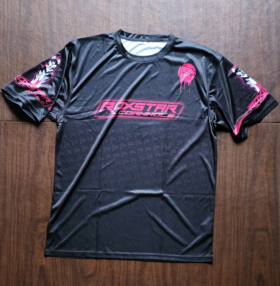 Jersey Short Sleeve T-Shirt | D18 | Black/Pink