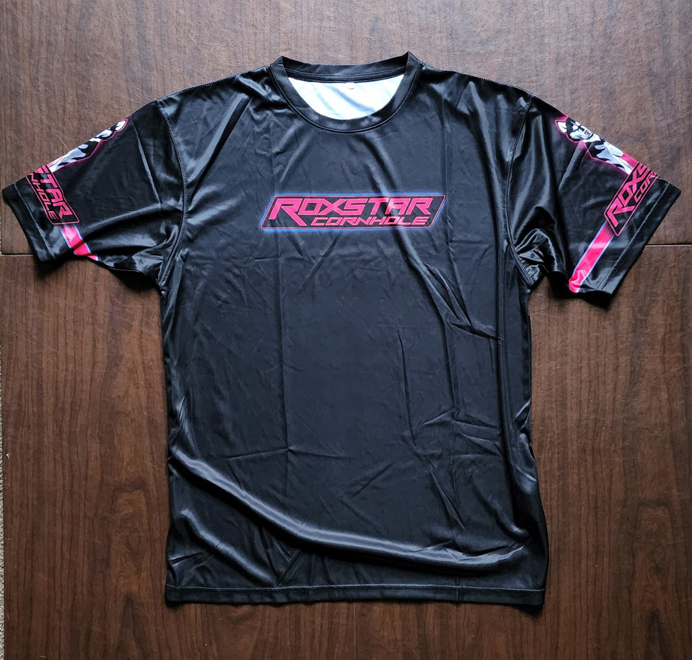 Jersey Short Sleeve T-Shirt | D19 | Black/Pink