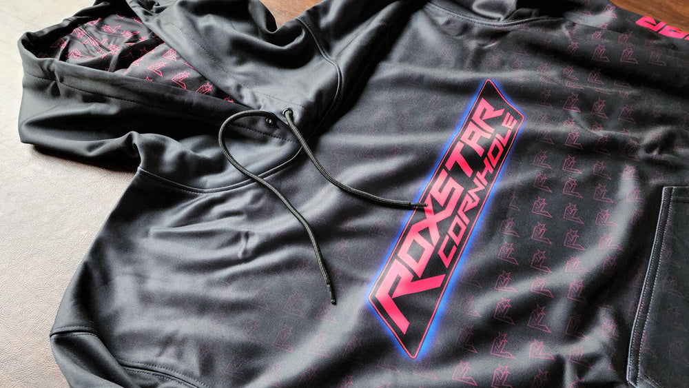 Sweat Shirt | Pull Over Hoodie | D30 | Black/Pink/Blue