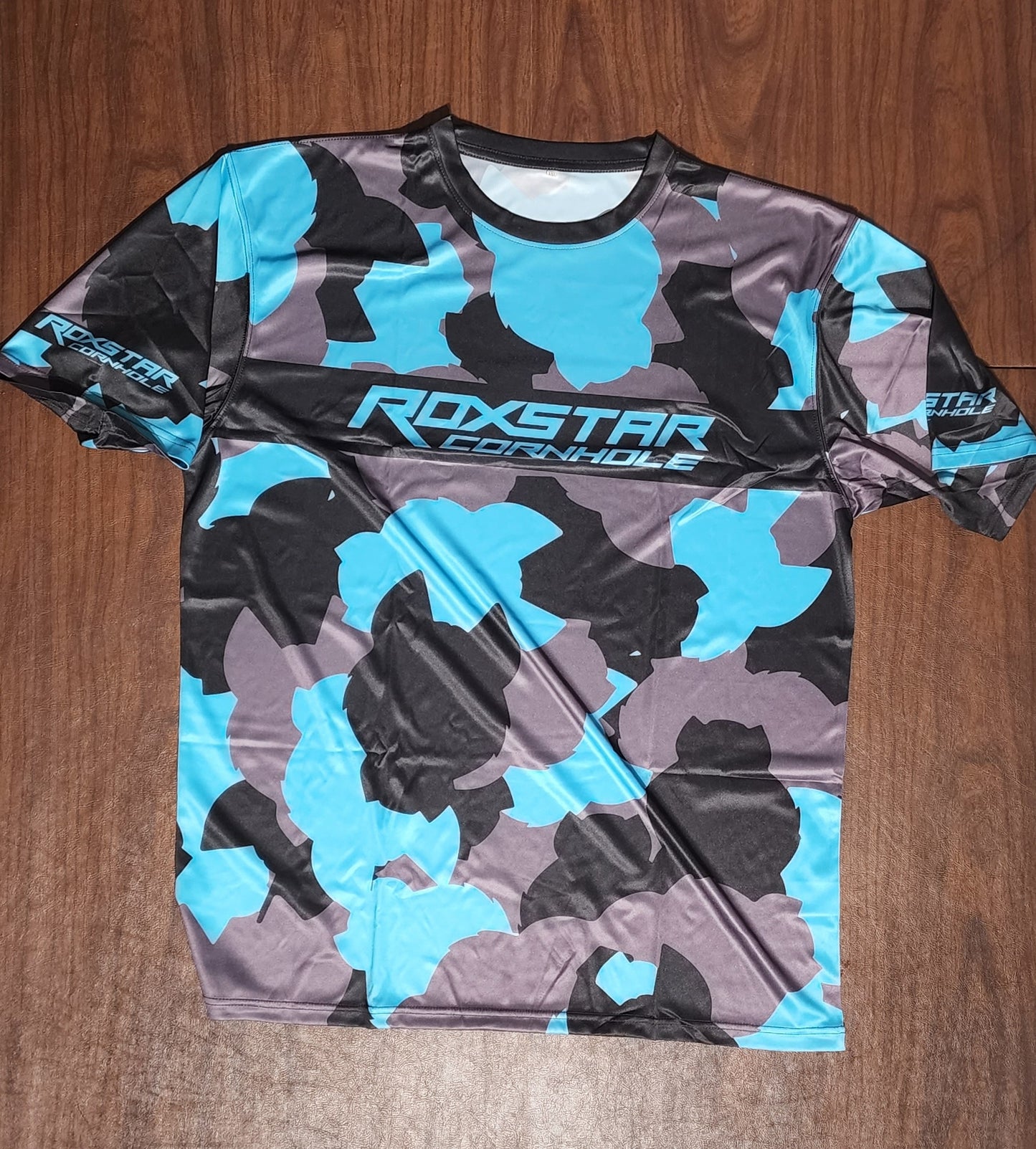 Jersey Short Sleeve T-Shirt | DT32 | Camo Black/Teal