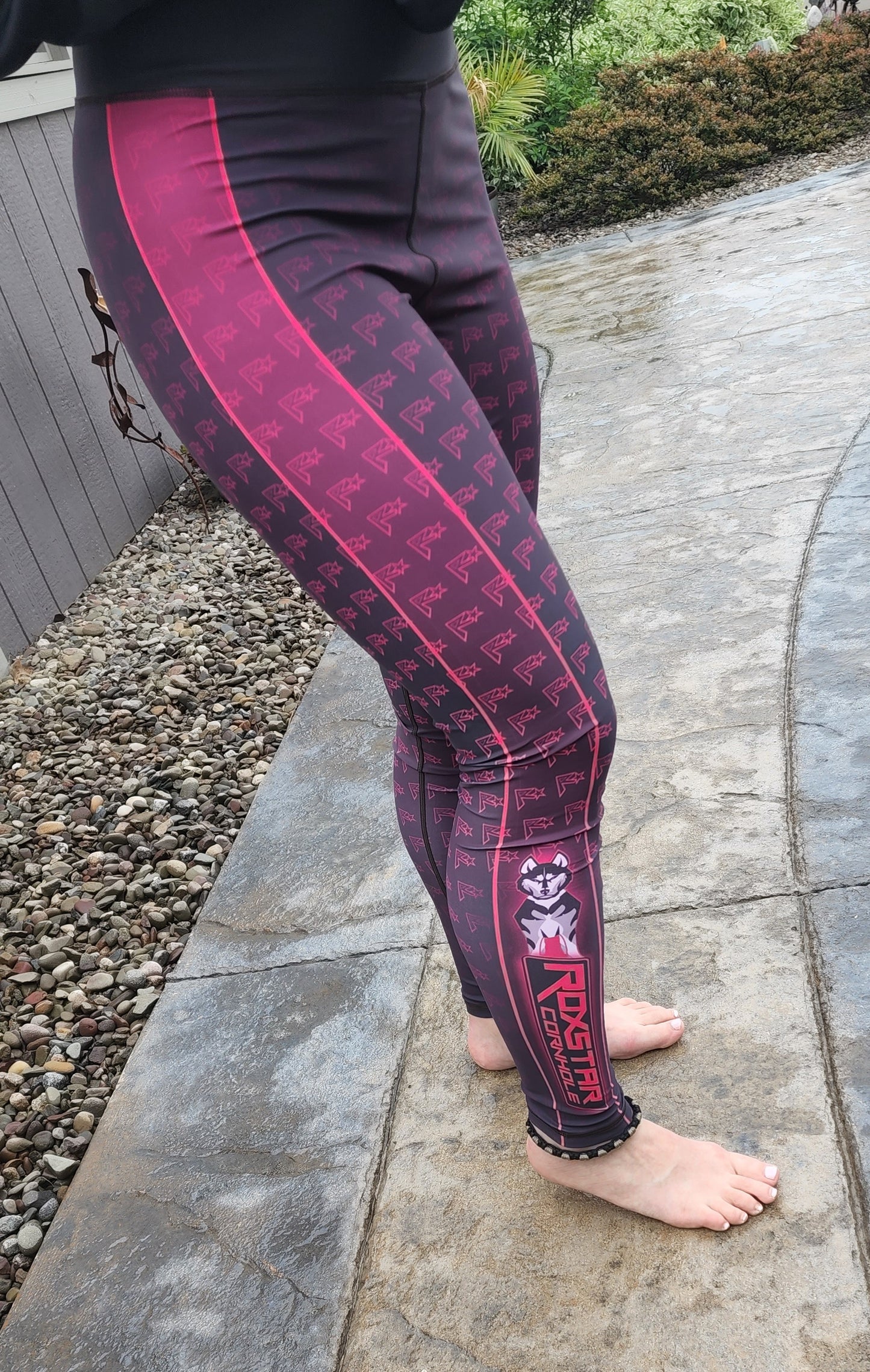 Yoga Pants | D60 | Black/Pink