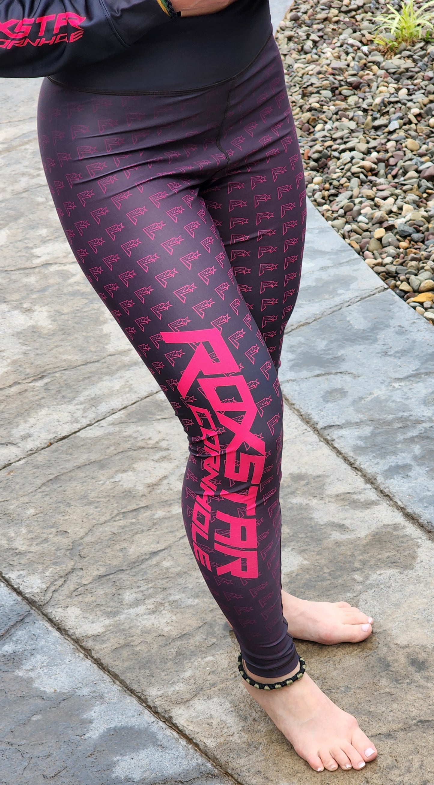 Yoga Pants | D61 | Black/Pink