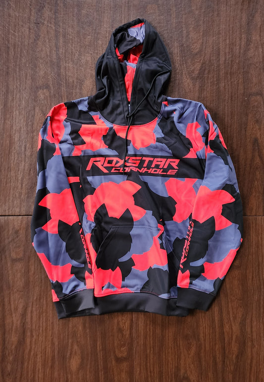 Sweat Shirt | Pull Over Hoodie | D35 RG | Camo Black/Red