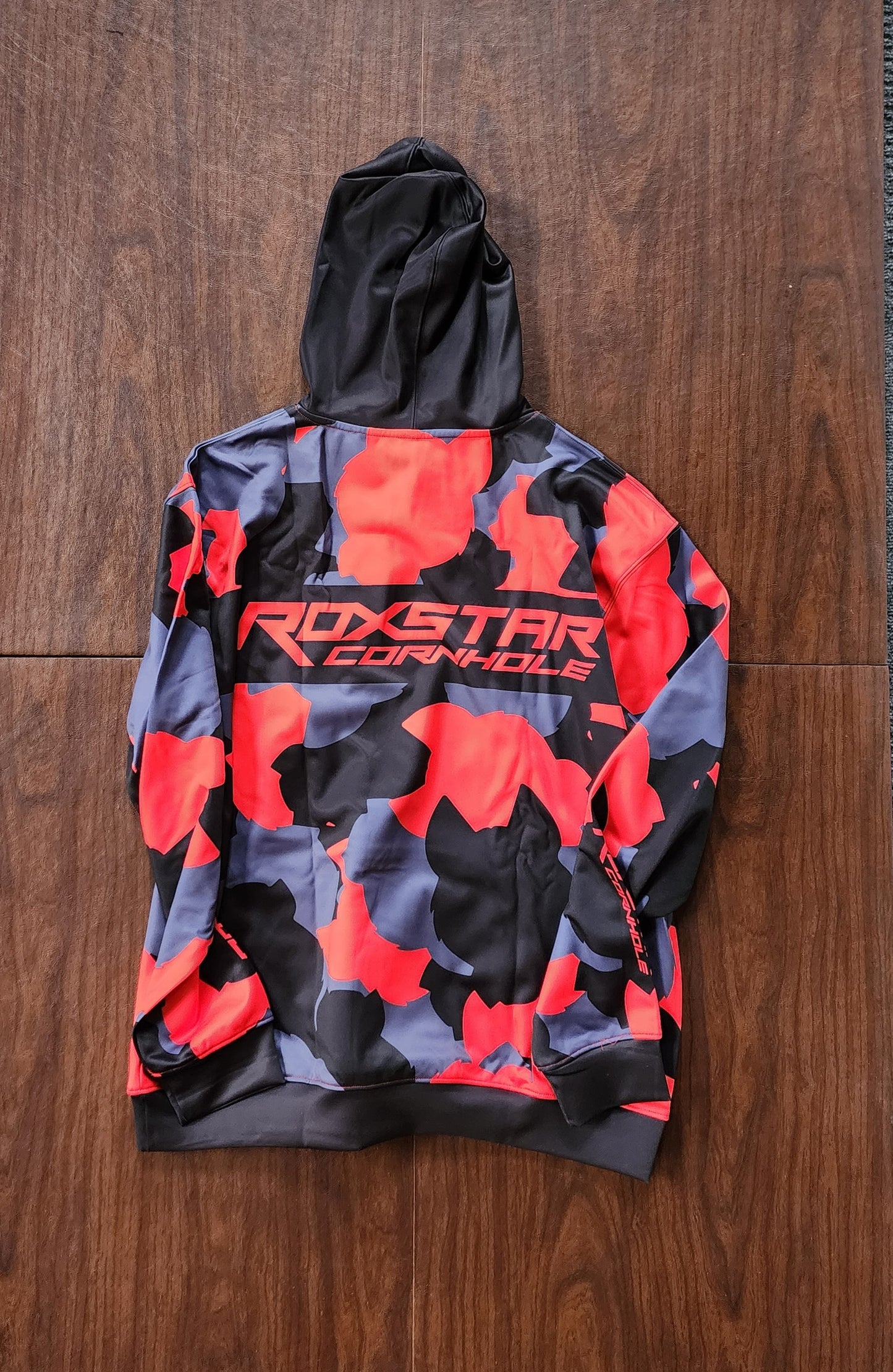 Sweat Shirt | Pull Over Hoodie | D35 RG | Camo Black/Red